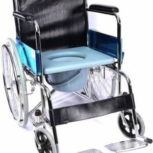Smart Care Lightweight Durable Portable Wheelchair with Commode Bucket – WC03 Manual Wheelchair (Self-propelled Wheelchair)