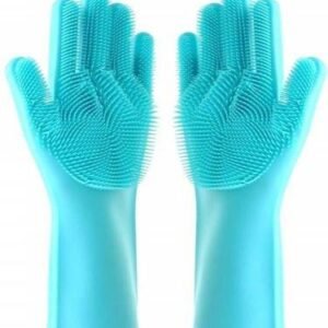 Shopeleven Safety Hand Glove For Household Kitchen Cleaning Cooking Silicon Heat Resistant Dishwashing Kitchen Scrubber Glove