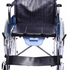 Smart Care Lightweight Durable Portable Wheelchair with Commode (U-CUT COMMODE) – WC43 Manual Wheelchair (Self-propelled Wheelchair)